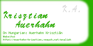 krisztian auerhahn business card